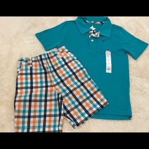 Boys matching polo and shorts